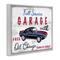 Stupell Industries Vintage Rustic Full Service Garage Sign Sports Car Framed Giclee Art